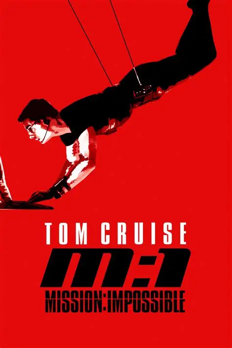 Tom Cruise as Ethan Hunt performing a stunt